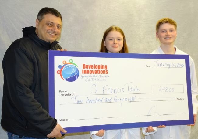 St. Francis Table Fundraiser Cheque Presentation